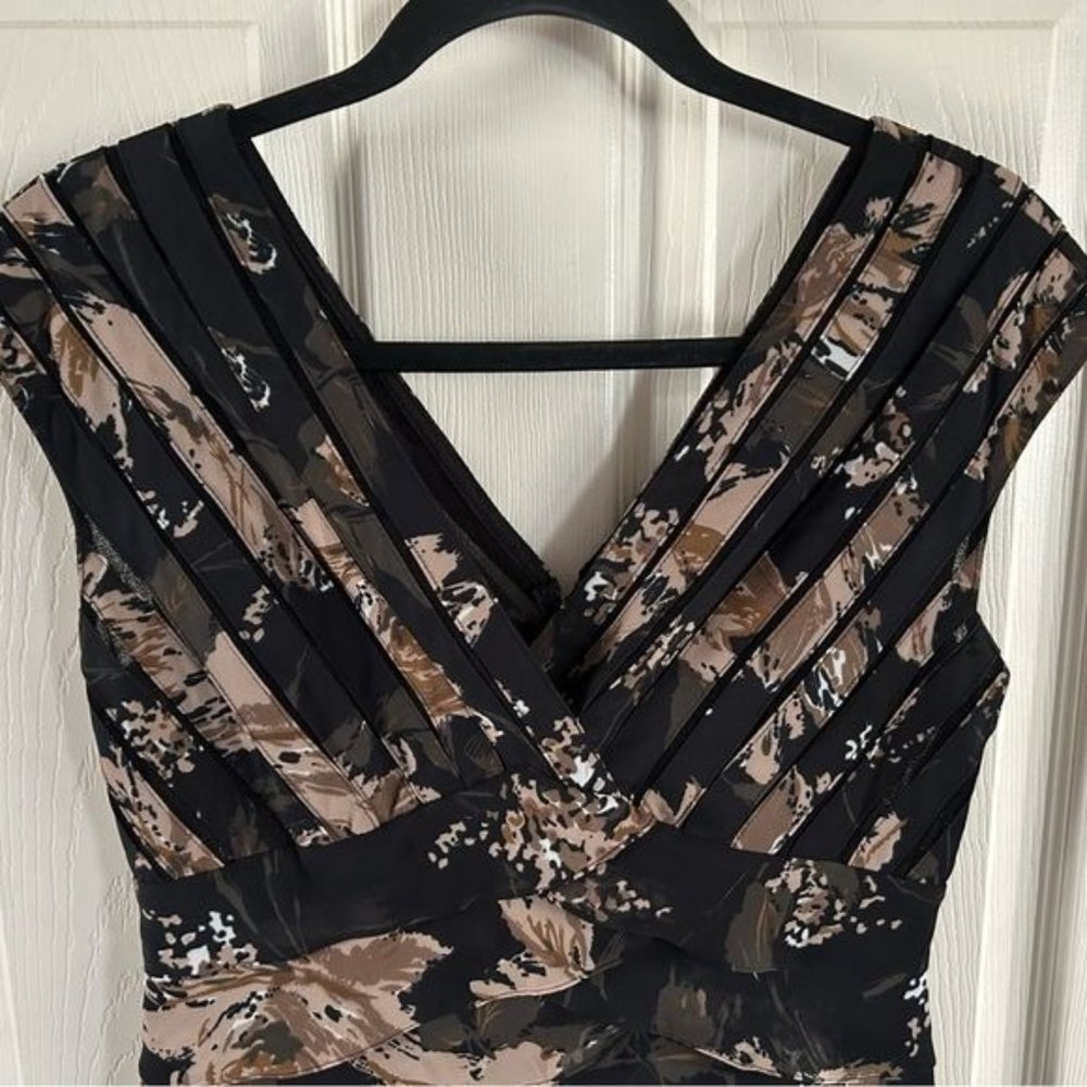 Adrianna Papell Tiered Cocktail Dress Sz 6 - Picture 3 of 16